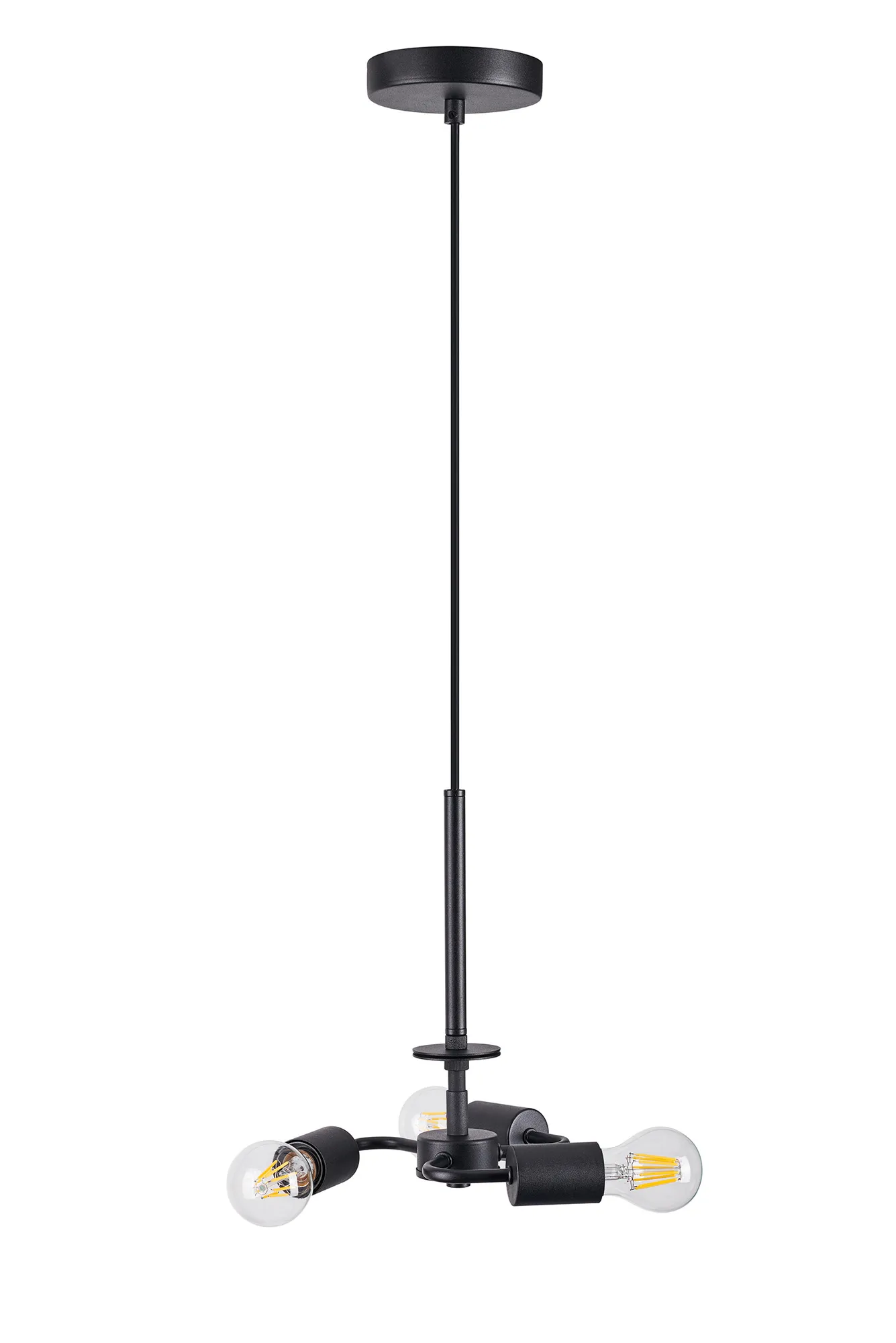 Baymont Pendant 3 Light Satin Black D0970  Deco Baymont BL